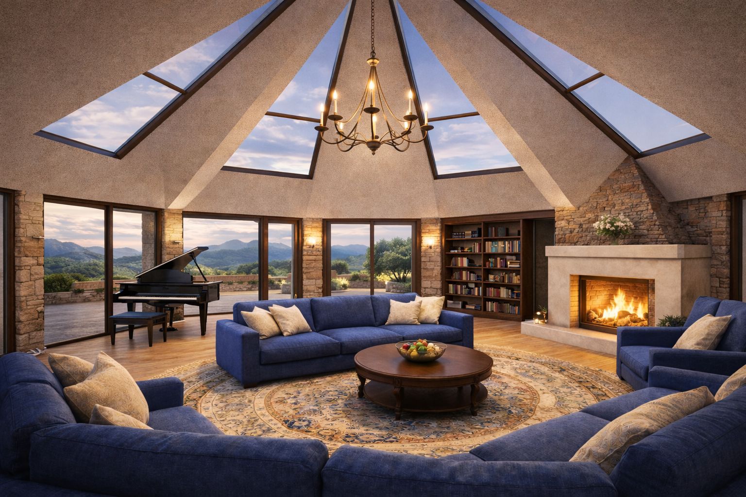 Casa piramidal en monte