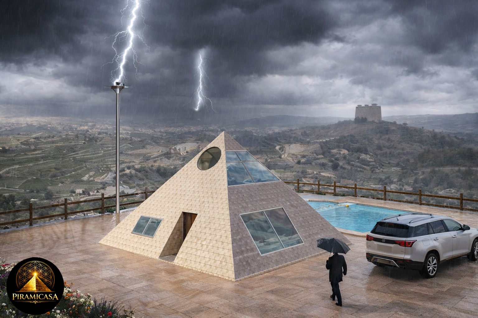 Composición del muro de las piramicasas